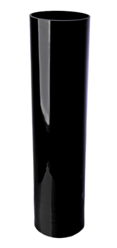 Wysoki klasyczny podłogowy wazon z grubego czarnego szkła w kształcie tuby.png