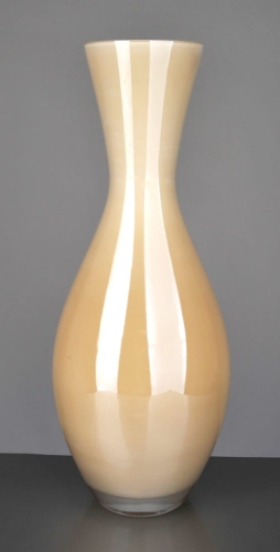 nowoczesny wazon, wazon na kwiaty, szklany wazon, szkło artystyczne, wazon kremowy.JPG