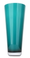Klasyczny wazon wazon na kwiaty z grubego turkusowego szkła h 38 cm.jpg
