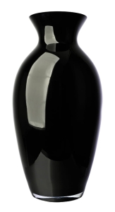 Podłogowy wazon szklany czarna grecka waza h 70 cm