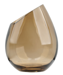 Artystyczny transparentny wazon z topazowego szkła h 24 cm