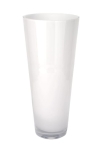Klasyczny wazon z białego szkła o wysokości 38 cm