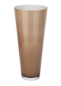 Klasyczny wazon na kwiaty z topazowego szkła h 38 cm