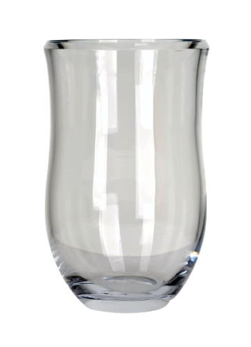 Taliowany wazon z grubego bezbarwnego szkła h 30 cm.jpg