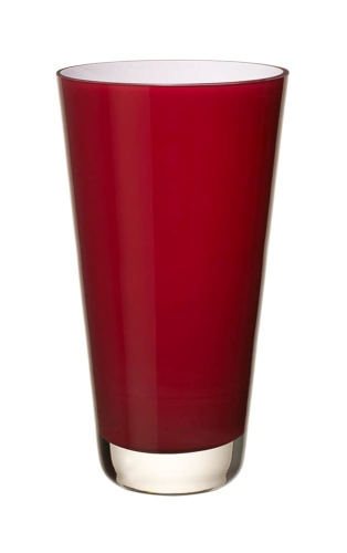 Klasyczny wazon na kwiaty z czerwonego szkła h 25 cm.JPG