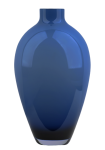 Artystyczny wazon z ciemnobłękitnego szkła h 35 cm