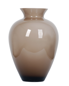 Artystyczny topazowy wazon z grubego szkła H 29 cm