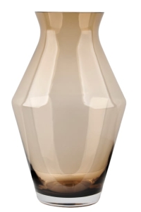 Wazon na kwiaty transparentny topazowy h 35 cm