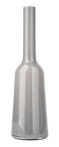 Wysoki wazon podłogowy szara smukła butelka h 46 cm