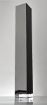 Wysoki kwadratowy wazon z czarnego szkła h 70 cm