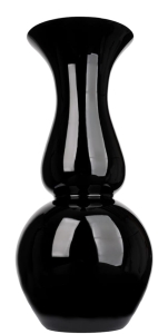 Nowoczesny wazon z czarnego szkła h 50 cm