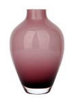 Wazon dekoracyjny z wrzosowego szkła h 16 cm