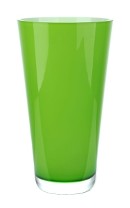 Klasyczny wazon z zielonego szkła o wysokości 38 cm