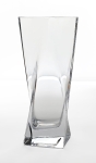 Wazon artystyczny z grubego bezbarwnego szkła h 26 cm