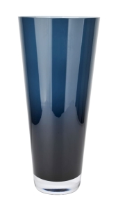 Klasyczny wazon z ciemnobłękitnego szkła h 38 cm