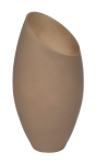 Topazowy wazon ukośnie szlifowany h 33 cm