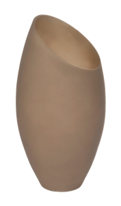 Topazowy wazon ukośnie szlifowany h 33 cm