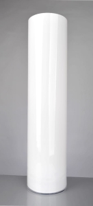 Wazon szklany podłogowy tuba biała 80 cm